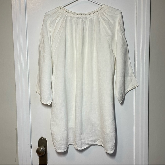 Lungo L’arno Made in Italy Linen Tunic Top size 1X - Picture 7 of 7